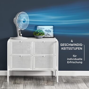 Вентилятор Rowenta Turbo Silence Extreme+ – тихий, потужний, 4 швидкості, автоматичне гойдання, білий, VU2731