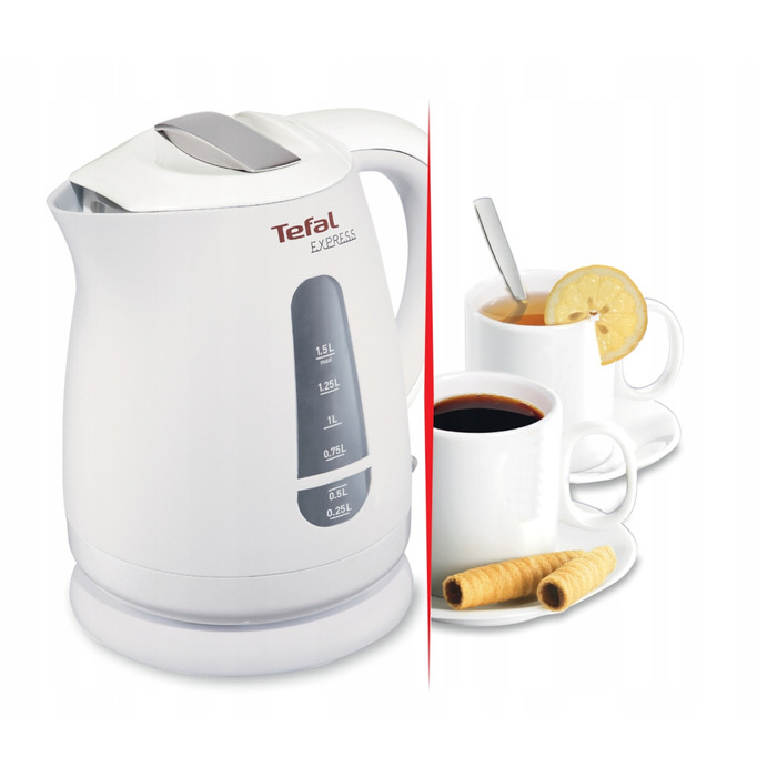 Електричний чайник Tefal KO2991, 2400 Вт, 1,5 л, білий
