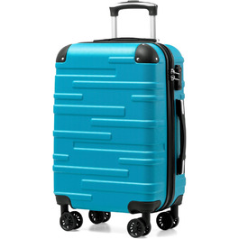 Валіза COOLIFE з ABS пластику, розширювана, з TSA замком та 4 колесами, туркіс-зелена, для ручної поклажі