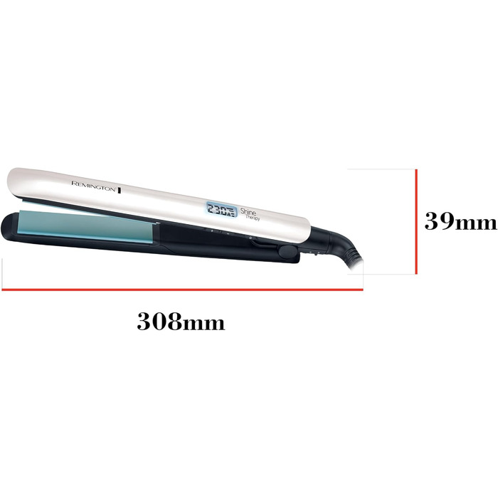 Випрямляч для волосся Remington Shine Therapy S8500 з керамічним покриттям, аргановою олією та вітаміном E, LCD-дисплей, 150-230°C