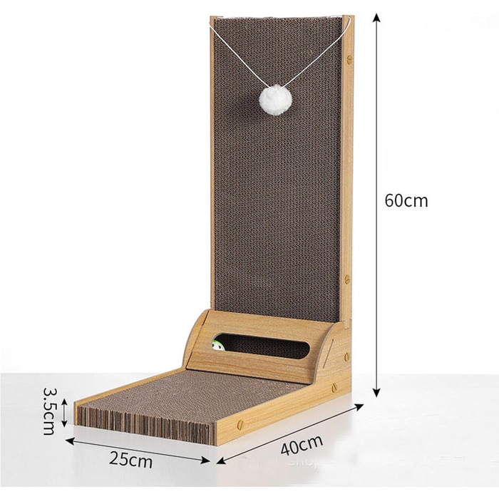 Ліжко для кота на батарею, грілка для кота, підвісне ліжко для кота, ліжко-грілка для кота, ліжко для кота з м'яким плюшевим покриттям, складане ліжко-гамак для кота на батарею, сірий колір 45x30 см (когтеточки для кота коричневого кольору)