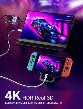 Кабель USB C - Mini HDMI JSAUX 2м (3.3FT), 4K, для підключення ноутбука до монітора, Steam Deck, телефону