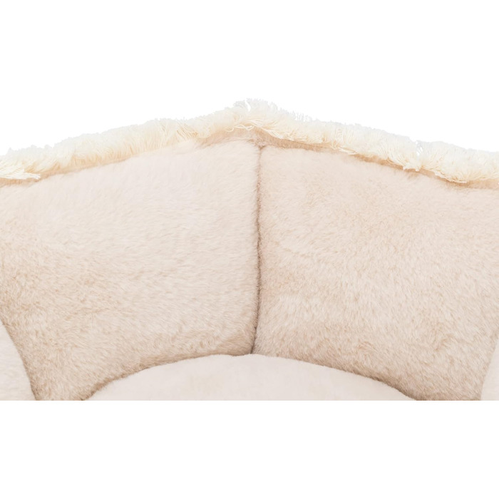 Крісло-ліжко для собак TRIXIE Boho, 50x50 см, бежеве - м'яке лежання з плюшем, кошик для маленьких собак, неслизьке, можна прати