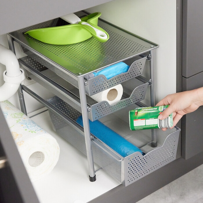 Relaxdays Drawer Unit with 3 Basket Pull-Outs