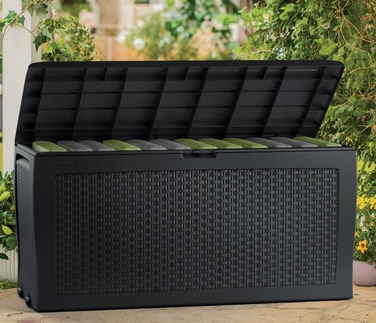 Садова скриня KETER Samoa Rattan Box 270 л, антрацит