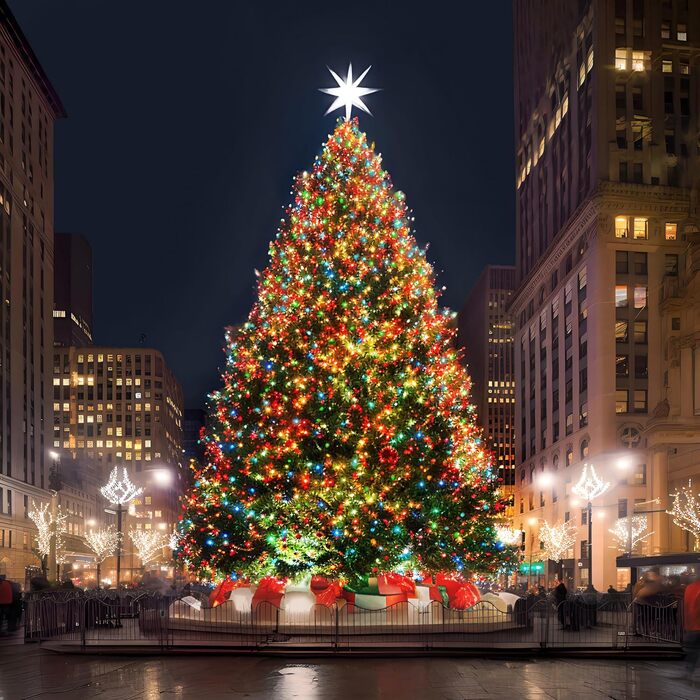 LED гірлянда WISD 23м, 200 LED, багато кольорів - димувана різдвяна ілюмінація на темно-зеленому кабелі з 12 режимами, таймером та EU штекером - для прикраси ялинки, балкона, кімнати, саду. 200 LED