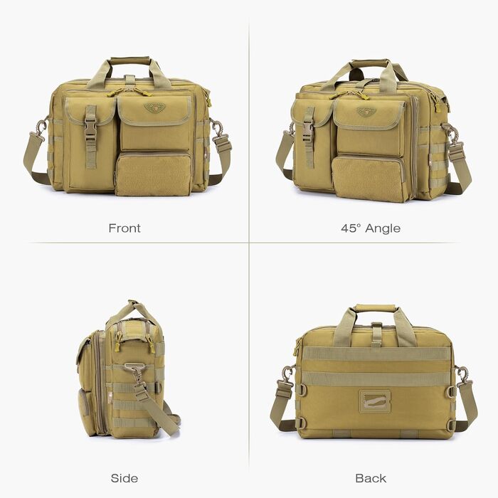 SPAHER Work Bag for Men Laptop Bag 14/15.6/17.3 Inch Messenger Bag Pilot Bag Briefcase Men Tactical Bag Military Bag Carry Bag Shoulder Bag for Men