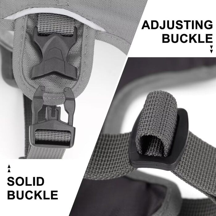 Безпечне шлейка для собак середніх порід Beirui - відбиваючі елементи, без тяги, з м'якою ручкою, водонепроникна, для щоденних прогулянок та тренувань (Сірий), S: обхват грудей 33-69 см, підходить для собак вагою 9-14 кг