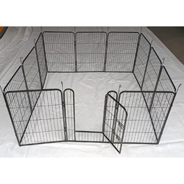 Вигул для цуценят, вольєр, клітка для собак, огорожа для собак, клітка для тварин, огорожа для тварин, клітка для собак з гратами, вигул для тварин, клітка для транспортування, вигул для кроликів, кемпінговий забір, кемпінговий вольєр, 12-TLG., 80 см, клітка для дрібних тварин