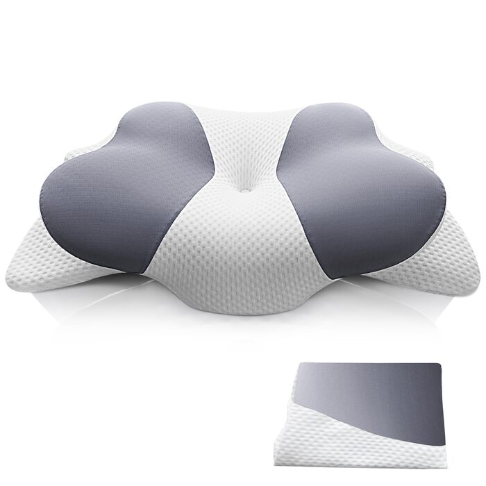 Ортопедична подушка для шиї та плечей, Memory Foam, 66x40x14 см. Підходить для сну на спині, боці та животі. Підтримка шиї. (1 шт.)