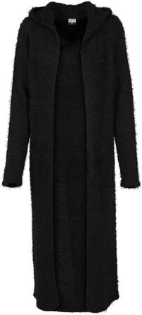 Кардиган жіночий Urban Classics з капюшоном та пір'ям, чорний