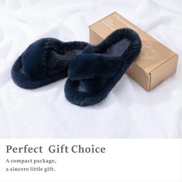 Жіночі домашні тапочки Chantomoo з піною Memory Foam - зручні, теплі, з штучним хутром, колір блакитний (42/43 EU)