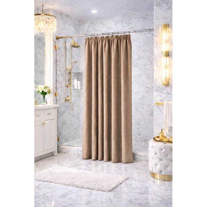 Текстильна штора для ванни NOW-ART, 200 x 200 см