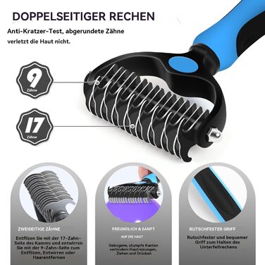 Набір гребінців для собак та котів з підшерстям (3 шт.) - Slicker Bürste Hund groß