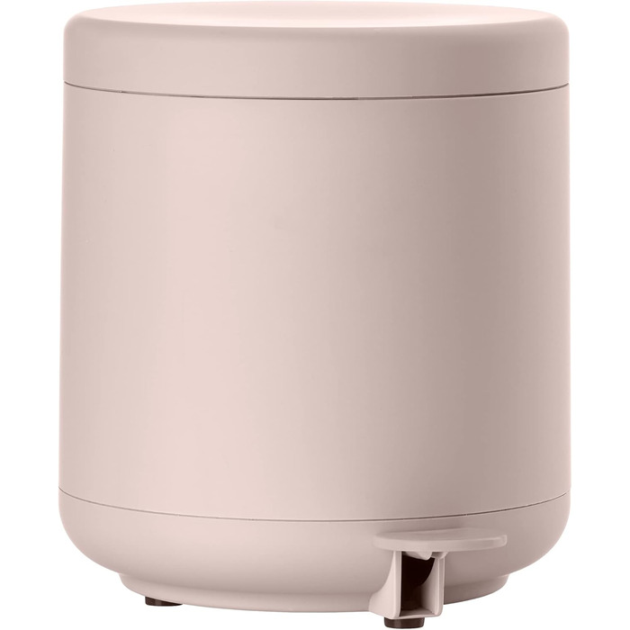 Zone Denmark Ume Bath Waste Bin, Cosmetic Bin, Bathroom Trash Can, Step Bin with Lid, Diameter 19.5 cm, Height 22 cm, 4 Liters, Nude