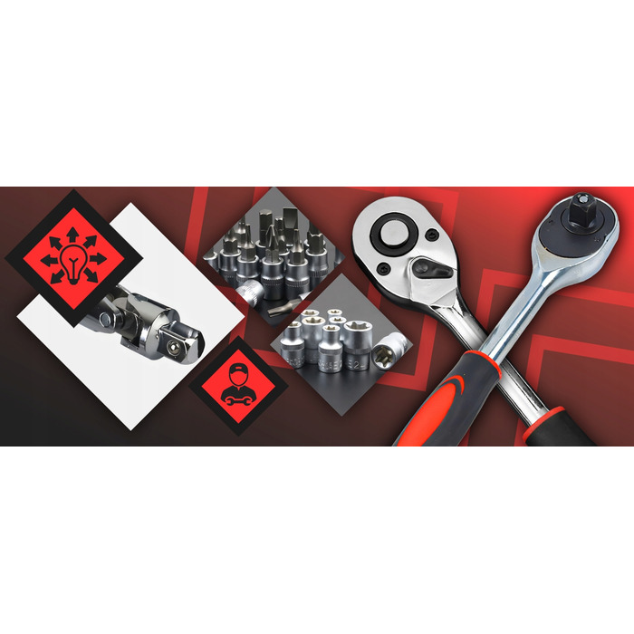 Набір торцевих ключів та біт Torx, 108 предметів, у кейсі