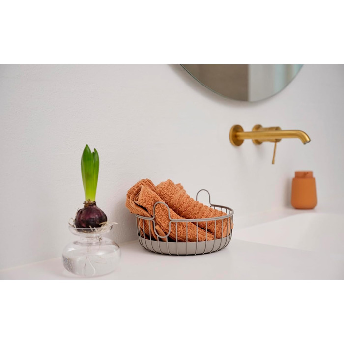 Zone Denmark Nova One Soap Dispenser for the Bathroom, Dispenser made of ceramic for hand soap/liquid soap, Diameter 8 cm, Height 11.5 cm, Capacity 250 ml, Mandarin