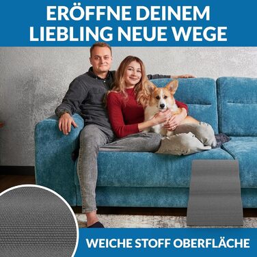Сходинка для собак Nuraya: 3 сходинки, 40 см, з антиковзким покриттям. Підходить для маленьких собак та котів. Зручна та миється.