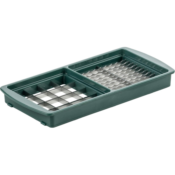 Genius Nicer Dicer Plus (18 частин) - набір для нарізки овочів та фруктів, кухонний інструмент, набір для нарізки кубиками, соломкою, слайсами (смарагдовий)