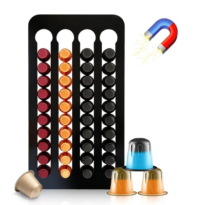 Тримач для капсул Nespresso Original, органайзер для 40 капсул, магнітний, без свердління