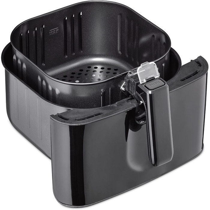 CASO AF 600 XL - large hot air fryer with a 6L basket volume, 12 automatic programs, sensor-touch control, timer from 1-60 minutes, removable basket (dishwasher-safe)