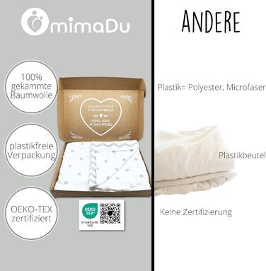 Набір постільної білизни для малюків з органічної бавовни GOTS (Oeko-Tex100) 100 x 135 см - комплект постільної білизни для дитячого ліжечка з наволочкою та ковдрою для хлопчиків та дівчаток (Сірий 1, 100x135 см + 40x60 см)