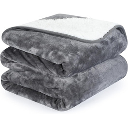 PETTOM Плед для собак та котів, водовідштовхуючий, м'який флісовий підстилку, 152 x 127 см (Сірий)