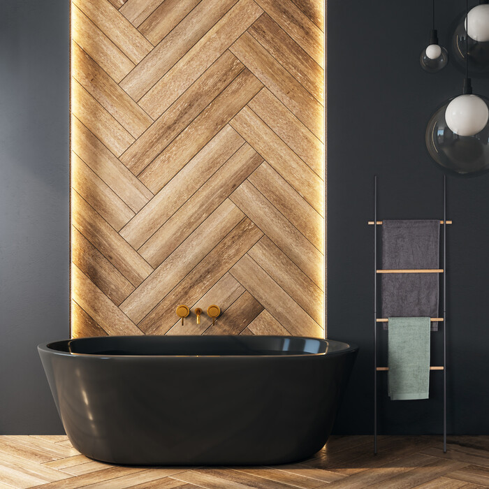Relaxdays Towel Rail Wood & Metal