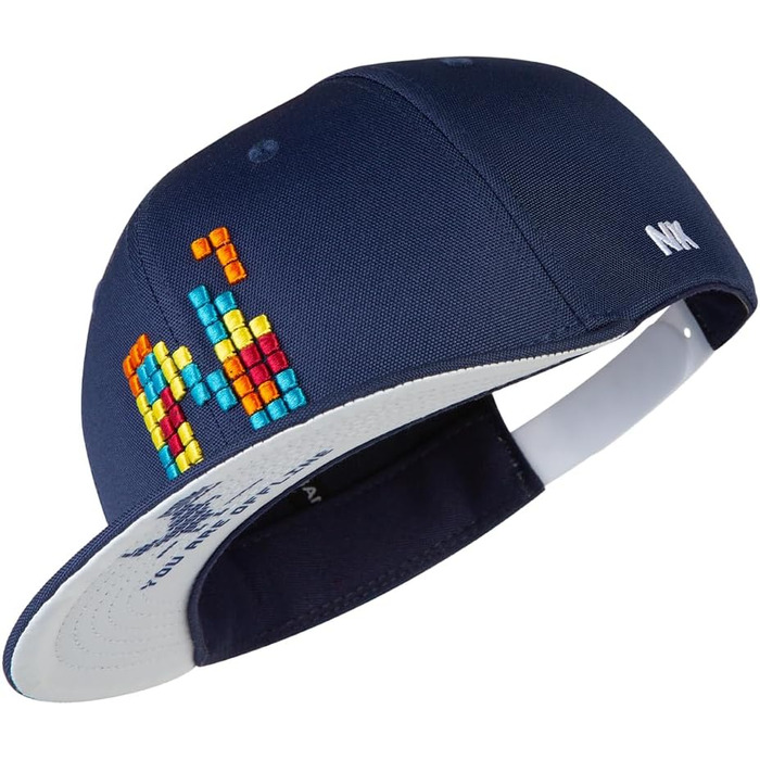 Кепка Nebelkind Snapback з принтом Pixel, універсальний розмір, регульована, чоловіча/жіноча, високої якості, трендова, стиль Streetwear, бейсболка з прямим козирком, ретро, блакитна
