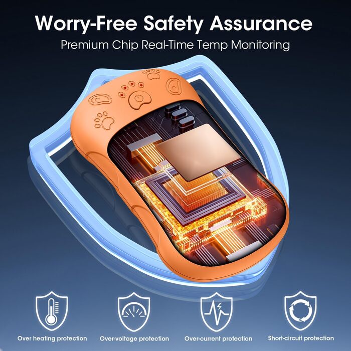 Електричні грілки для рук, 2 шт. 6000 мАг, акумуляторні, багаторазові, для спорту, полювання, кемпінгу, теплий подарунок для жінок, чоловіків, дітей (Помаранчевий)