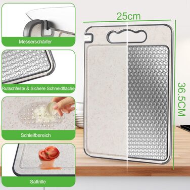 Нержавійна дошка для нарізання, двостороння, з сіткою, з канавкою для соку, з антиковзким бортиком, придатна для миття в посудомийній машині