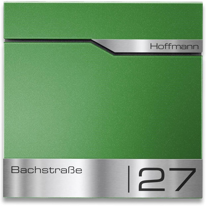 Поштовий ящик Metzler® з газетницею та іменним шильдиком з нержавіючої сталі V2A, стійкий до корозії, сучасний дизайн, 10 років гарантії на запчастини, монтаж та аксесуари Siebert (з оглядовим вікном, колір за RAL)