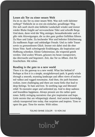 eReader Tolino Shine Color - кольоровий ридер для читання електронних книг