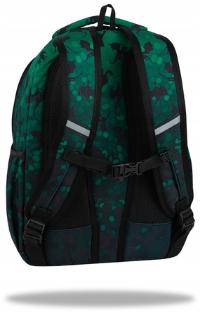 Багатовідсіковий шкільний рюкзак CoolPack, чорно-зелений, 26 л