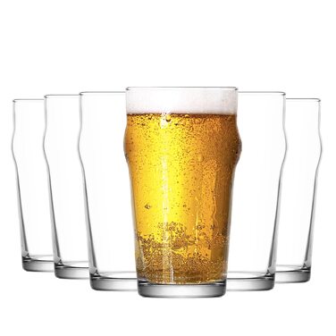 Склянки для пива LAV Noniq Pint 570 мл (6 шт) - Класичні склянки для пива без сколів