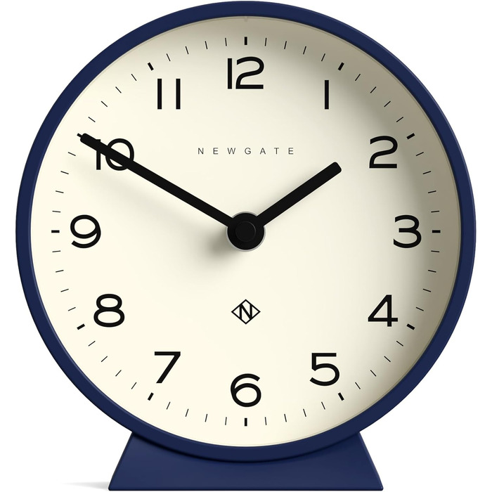 NEWGATE® M Silent Mantel Clock - 'No Tick' - A Modern Mantel Clock - Small Clock - Mantel Clocks - Minimalist Dial - (Midnight Blue)