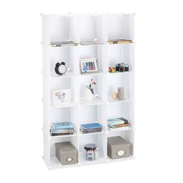 Relaxdays 15-Compartment Plastic Storage Shelf