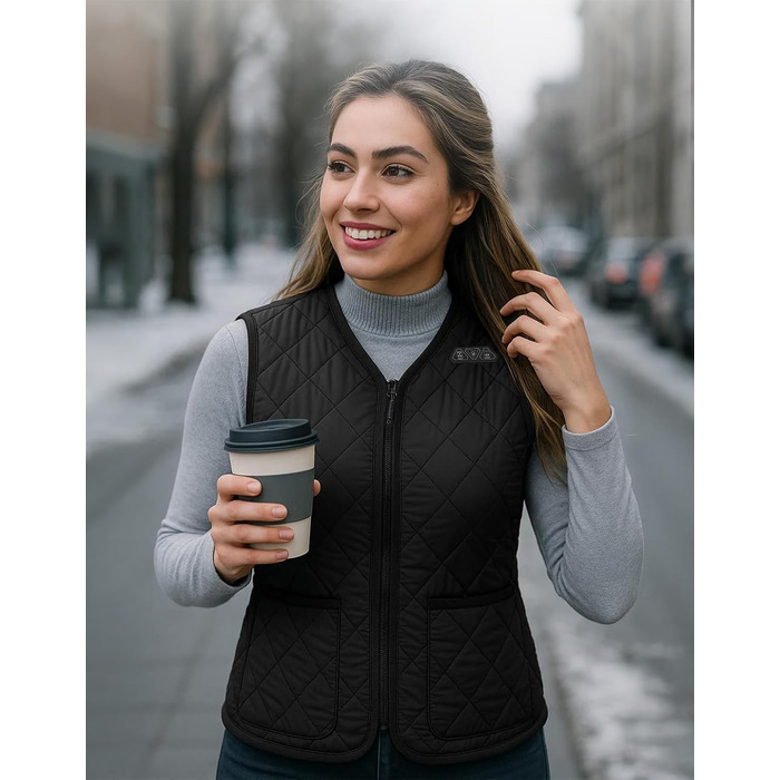 Електрична гріюча жилетка KEMIMOTO для жінок з 8 зонами нагріву, 3 режими, USB, для мотоцикла, відпочинку, катання на лижах, XL