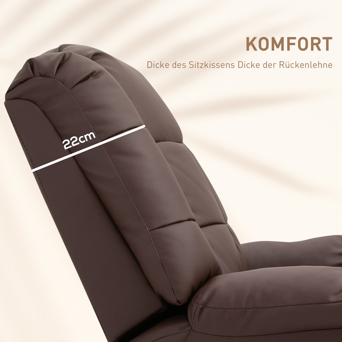 HOMCOM Electric Recliner Chair with Lift and Recline Function, Lift Chair for Seniors, Brown