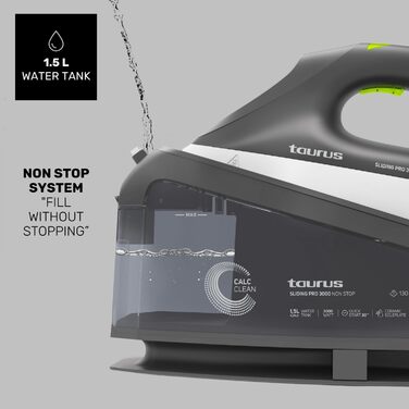 Праска Taurus Amazing SSD3000: 3000W, 7 бар, керамічна підошва, 1,5L резервуар, електронний паровий удар