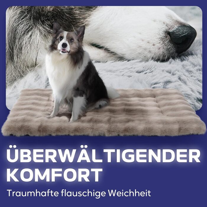 М'який килимок для собак Mora Pets: неслизький, миючий, 76 x 48 см (L-91x60.5 см), коричневий