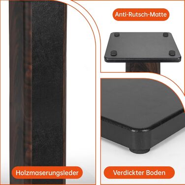 Підставки для акустики OUUTMEE 60 см (24 дюйми) з дерева – міцні підставки Hi-Fi для домашнього кіно, універсальні підставки для акустичних систем з можливістю засипання піском (2 шт.)