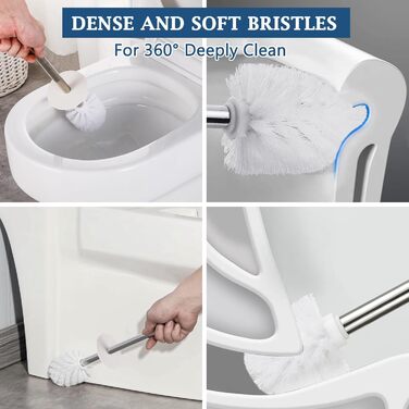 Набір для туалету GeruiKE: щітка для унітазу з керамічним тримачем (сірий матовий)