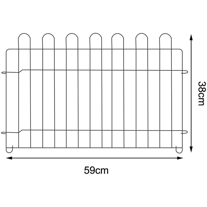 Клітка для кроликів Lionto, 59x58 см, розширювана, з металу, для вуличного використання, з підставками, дверцятами та сіткою, стійка до погодних умов, 8 елементів
