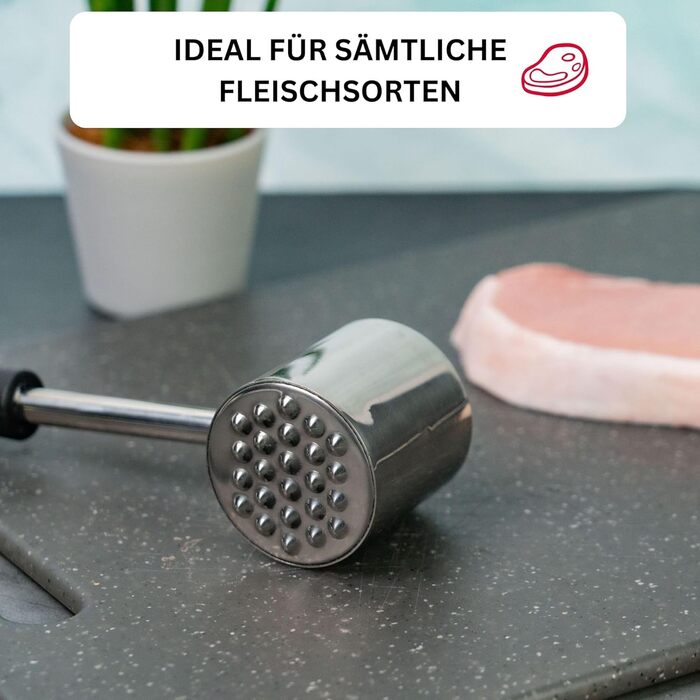 Молоток для м'яса Westmark Gallant з алюмінію з антиприлипним покриттям, сріблястий, 21.5 см