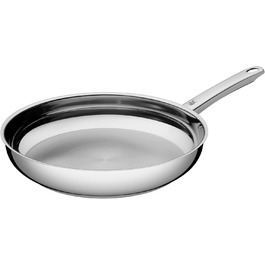 WMF Profi Stainless Steel Frying Pan - Induction Compatible, Uncoated, Oven-Safe (40.5 x 35 x 26 cm)