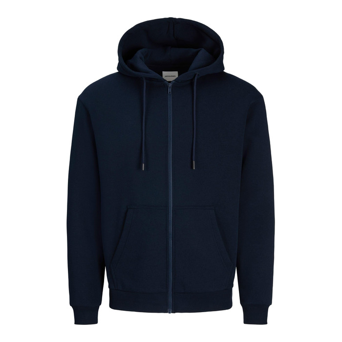 Чоловіча однотонна куртка-худі Jack & Jones темно-синього кольору (Navy Blazer)