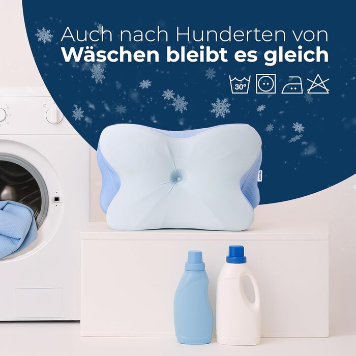 Подушка Derila Ergo Kopf Memory Foam для сну на боці, спині та животі (54x36x12 см) - 1 шт.