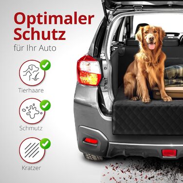 Walser Premium Автодеки для собак Rocky, 100% водонепроникна захисна накидка на заднє сидіння автомобіля з боковими захистами та оглядовим вікном, ідеальна для подорожей та транспортування малих та великих собак. Захист заднього сидіння автомобіля від бру