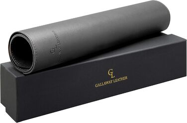 Підкладка для столу Gallaway з натуральної шкіри, 91.5x43 см (Чорний)